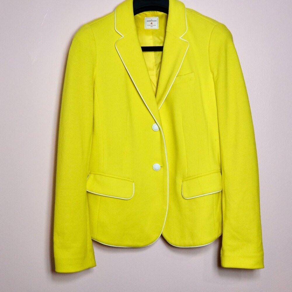 GAP Pique Academy Blazer Bright Lemon Meringue